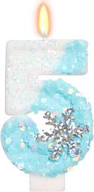 DazzJoy Frozen Geburtstagskerzen Zahlen 5 Jahre,