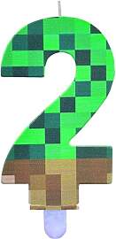 DazzJoy Pixel Geburtstagskerzen Zahlen 2, Pixel