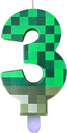 DazzJoy Pixel Geburtstagskerzen Zahlen 3, Pixel
