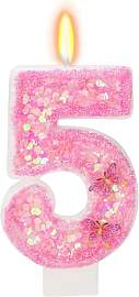 DazzJoy Schmetterling Geburtstagskerzen Zahlen 5,