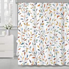 Dazzlewall Duschvorhang Boho Bunt Blatt 180 x 180