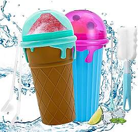 DAZZTIME Slush Becher 2-teiliges Set,Silikon