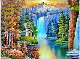 DCIDBEI Diamant Painting Wasserfall 50x40 cm
