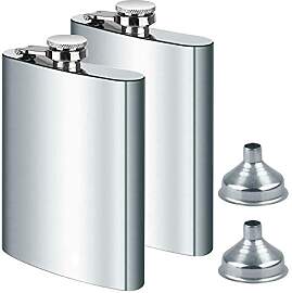 DealKits 2X Edelstahl Flachmann und Trichter,