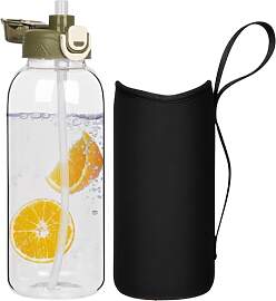 DEARRAY 2 liter Trinkflasche Glas Flasche mit