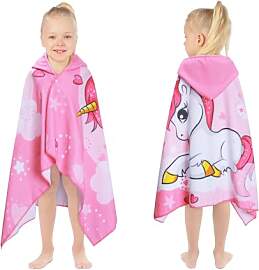 decalsweet Einhorn Badeponcho Kinder