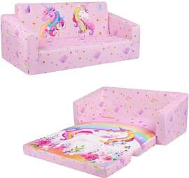 decalsweet Kindersofa Ausziehbar Klappsofa 2 in 1
