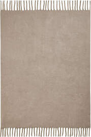 Decke 150x130 Cm Mit Fransen Dorota Braun Weizen - 