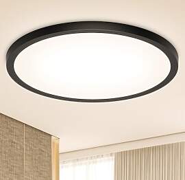 Deckenlampe Schwarz LED Deckenleuchte Flach,