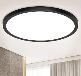 Deckenlampe Schwarz LED Deckenleuchte Flach,
