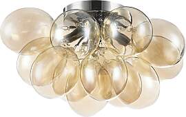 Deckenleuchte Balbo Nickel/Bernstein max. 28 Watt