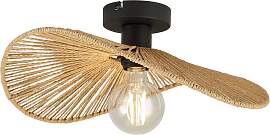 Deckenleuchte BLI in Schwarz/Natur max. 25 Watt
