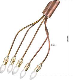 Deckenleuchte COPPY, 5-flammig, Kupfer