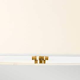 Deckenleuchte Retro/Vintage - Gold/Weiß von