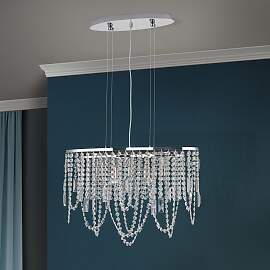 Deckenluster KRISTALLDESIGN, chrom, 60x25cm