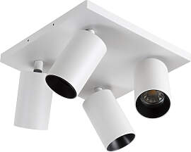 Deckenstrahler Mila 4 Weiß/Schwarz