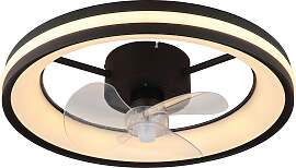 Deckenventilator Hayla Schwarz/Transparent