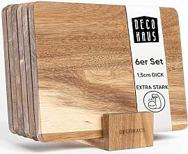 Deco haus Frühstücksbrettchen holz 6er set