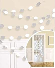 DECO RND GLITTER STRING WHITE