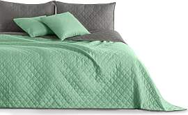 DecoKing 32947 Tagesdecke 200 x 220 Minze Stahl