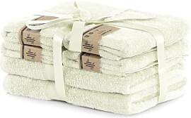 DecoKing 6er Set Ecru Baumwolle 4 Handtücher