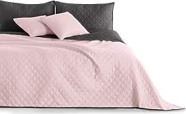 DecoKing Tagesdecke 200 x 220 cm Rosa Lila Graphit 