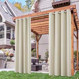 Deconovo Blickdicht Gardinen Outdoor Vorhang