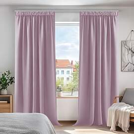 Deconovo Blickdichte Gardine mit Kräuselband