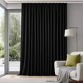 Deconovo Extra Breite Gardine Wohnzimmer Kurz