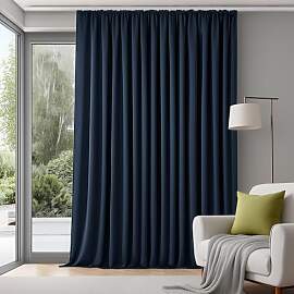 Deconovo Extra Breite Gardine Wohnzimmer Kurz