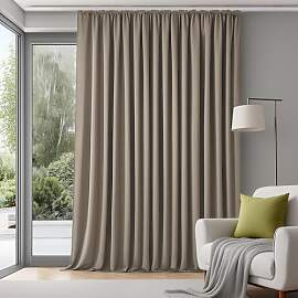 Deconovo Extra Breite Gardine Wohnzimmer Kurz