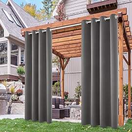Deconovo Outdoor Vorhang Wetterfest Gardine