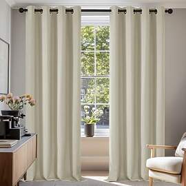 Deconovo Verdunkelungsvorhang Gardine Wohnzimmer