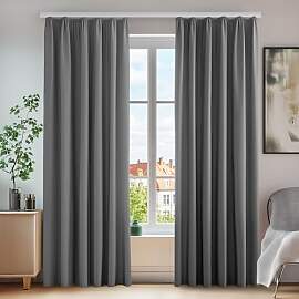 Deconovo Vorhänge Kälteschutz Blickdicht Gardine 