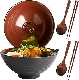 DecorDwell 2 x 1200ml Ramen Schüssel Set aus