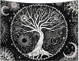 DecorDwell Baum des Lebens Wandteppich, 150x130cm