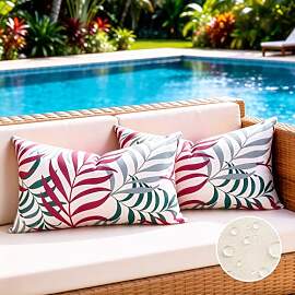 DecorMommt Outdoor Kissen Wetterfest 30x50 cm Boho 