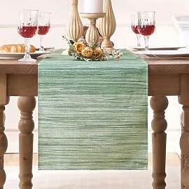 DecorMommt Tischläufer Modern Grün Läufer Tisch 