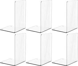 Deefongo 8Pcs Klarer Buchstützen,Buchständer aus 