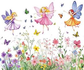 deegbbyi Wandtattoo Kinderzimmer Mädchen, Fee und 
