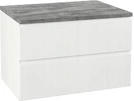 .Deftrans Hängeschrank Bad 80x50 cm Weiß mit