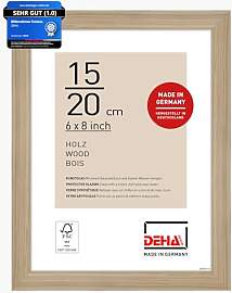 DEHA Design Bilderrahmen, 15 x 20 cm, Holz, Eiche, 