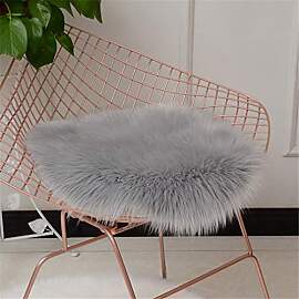 Deike Mild Rund Sitzkissen Faux Lammfell Schaffell 