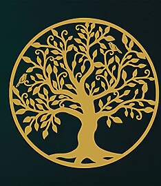 DEKADRON Wandkunst aus Metall – Goldener