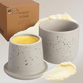 DEKAZIA® Französische Butterdose Grau