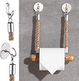 DEKAZIA® Toilettenpapierhalter Seil | Mango Holz