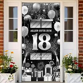 Deko 18. Geburtstag Banner Junge Mädchen - 18.