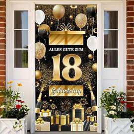 Deko 18. Geburtstag Banner Junge Mädchen - 18.