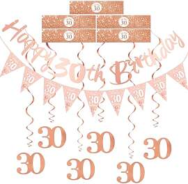 Deko 30 Geburtstag Frau,12Teiliges 30 Geburtstag
