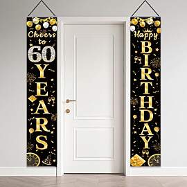 Deko 60. Geburtstag Mann Frau - Geburtstagsbanner